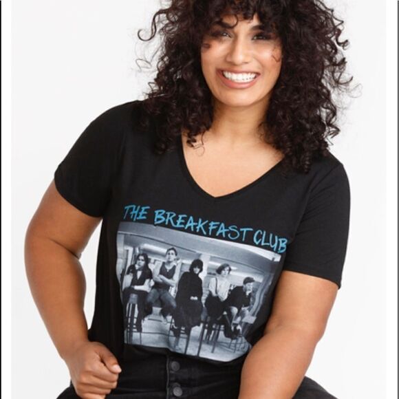 WAREHOUSE One Breakfast Club Short Sleeve V Neck T-Shirt Extra Small - Picture 1 of 7